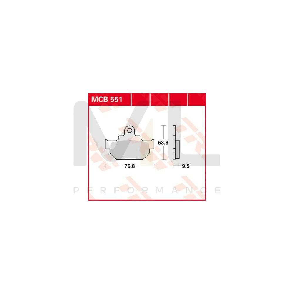 TRW Organic Allround Mcb551 Brake Pad Set