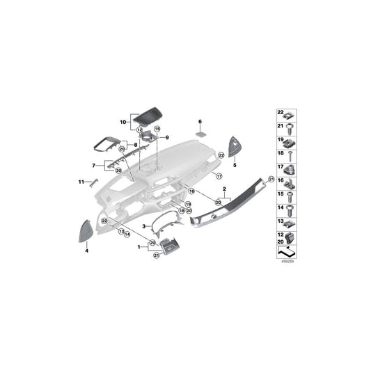 Genuine BMW 51456992301 G11 G12 Trim I-Panel Ash Burl Front Passenger MARONE (Inc. 750iX, M760iX & 750LiX 4.4)