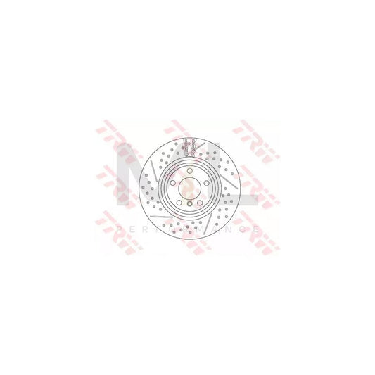 TRW DF6606S Brake Disc Slotted / Perforated, Two-piece brake disc, High-carbon  - 1 piece