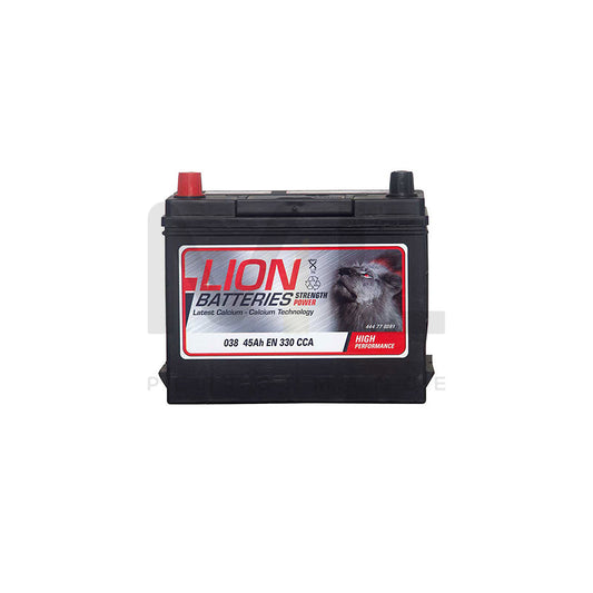 Lion 038 Car Battery - 3 Year Guarantee