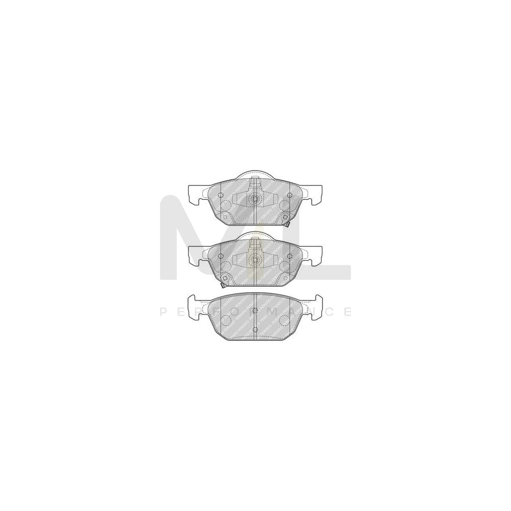 Ferodo Premier Eco Friction FDB4868 Brake Pad Set for Honda Civic With Acoustic Wear Warning, With Piston Clip, Without Accessories