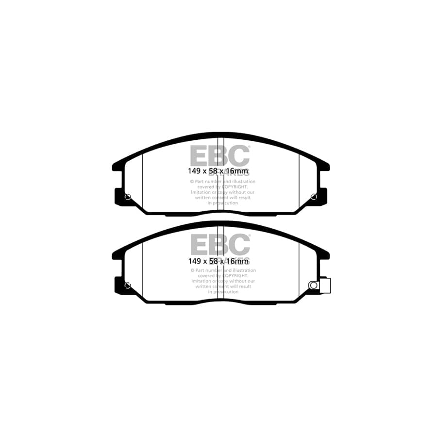 EBC PD40K1751 Ssangyong Rexton Ultimax Pad & Plain Disc Kit 2 | ML Performance UK Car Parts