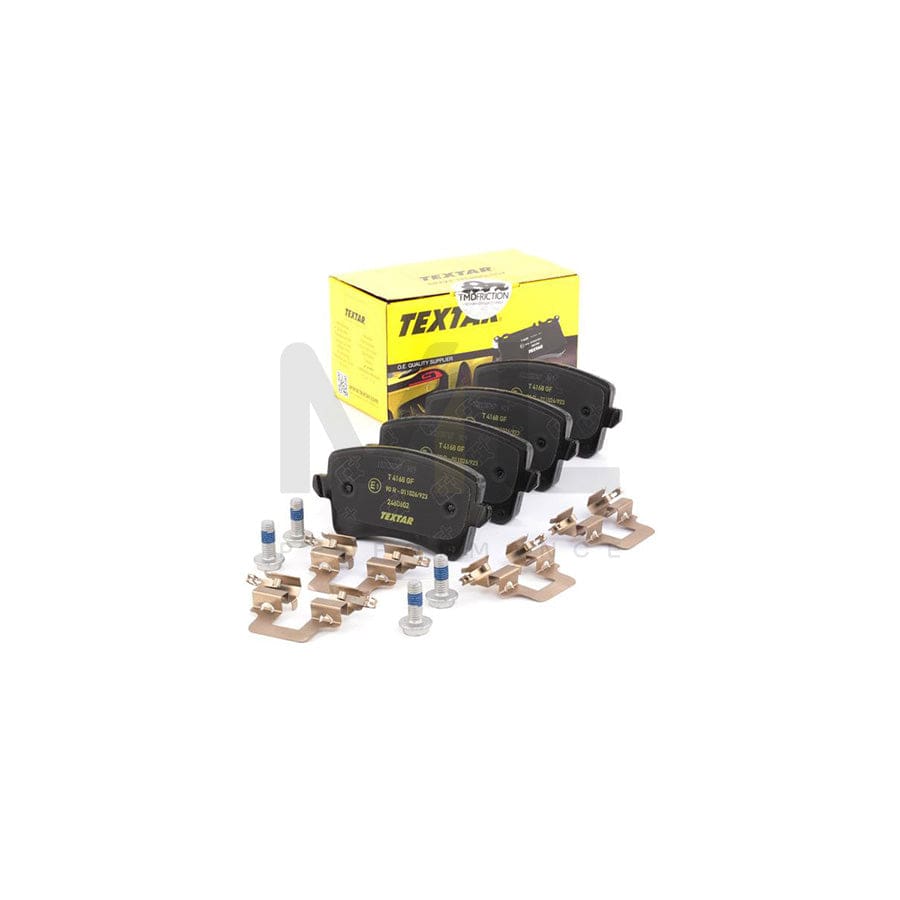 TEXTAR 2460602 Brake pad set not prepared for wear indicator, with brake caliper screws, with accessories