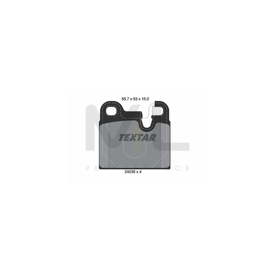 TEXTAR 2043602 Brake pad set prepared for wear indicator