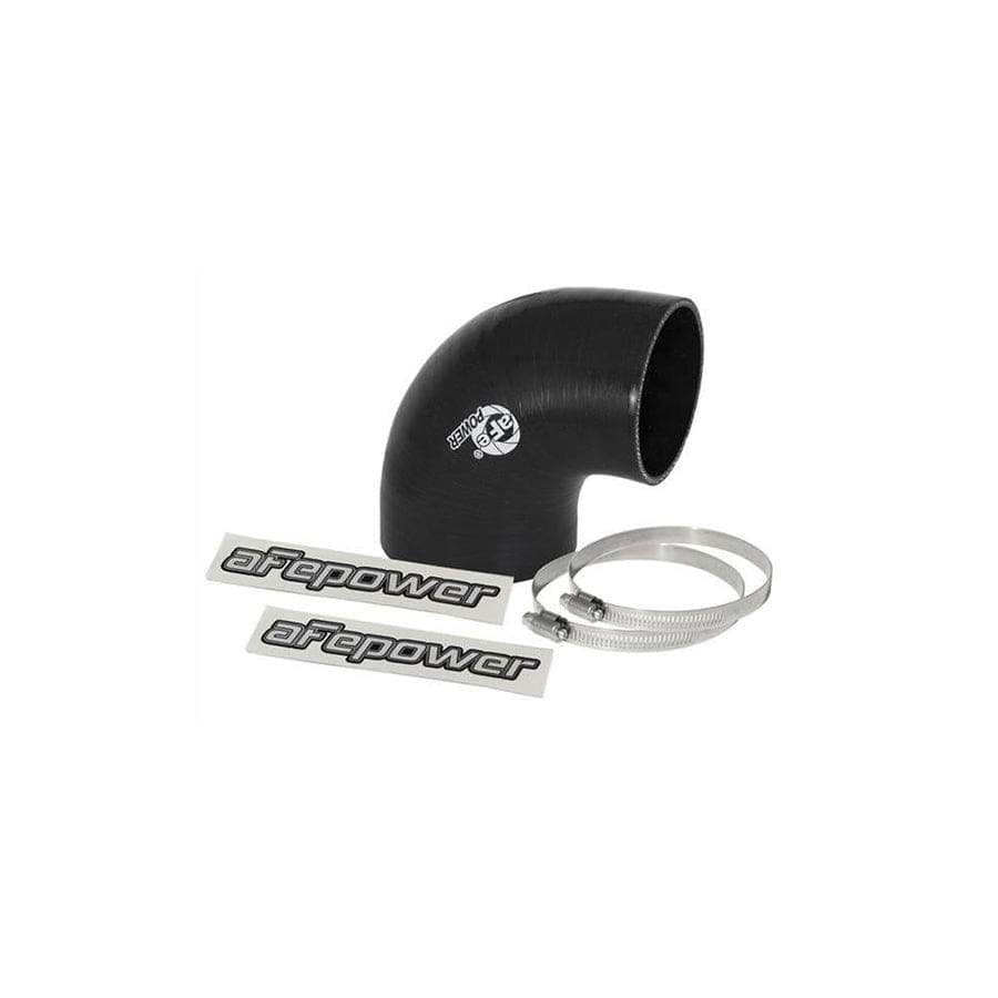 aFe 59-00068 (3-1/2 IN to 3 IN ID x 90 Deg.) Elbow Reducing Coupler - Black Replacement Coupling Kit