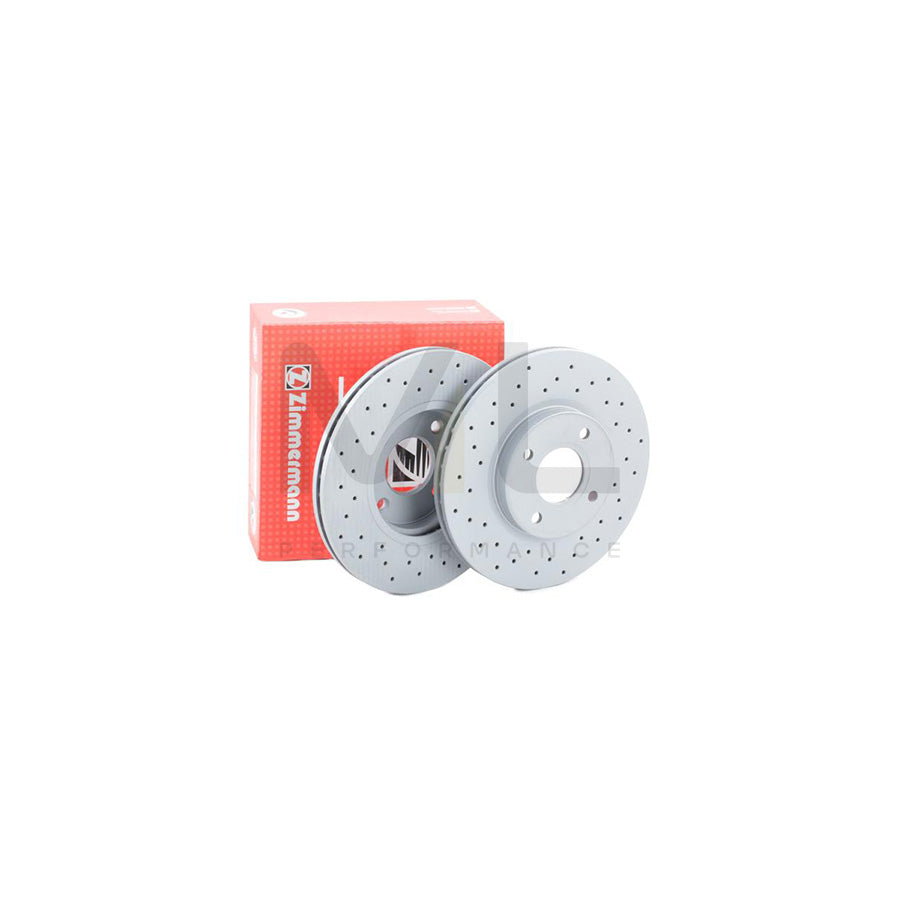 ZIMMERMANN SPORT COAT Z 250.1362.52 Brake Disc Internally Vented, Perforated, Coated  - 1 piece