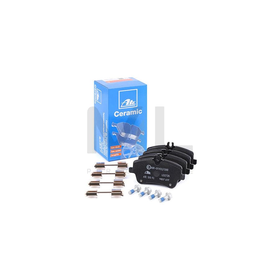 ATE Ceramic 13.0470-2726.2 Brake pad set excl. wear warning contact, prepared for wear indicator, with brake caliper screws, with accessories