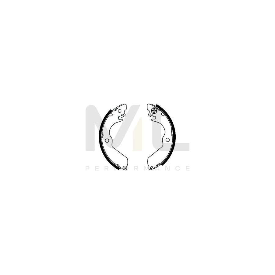 TEXTAR 91045801 Brake Shoe Set without handbrake lever