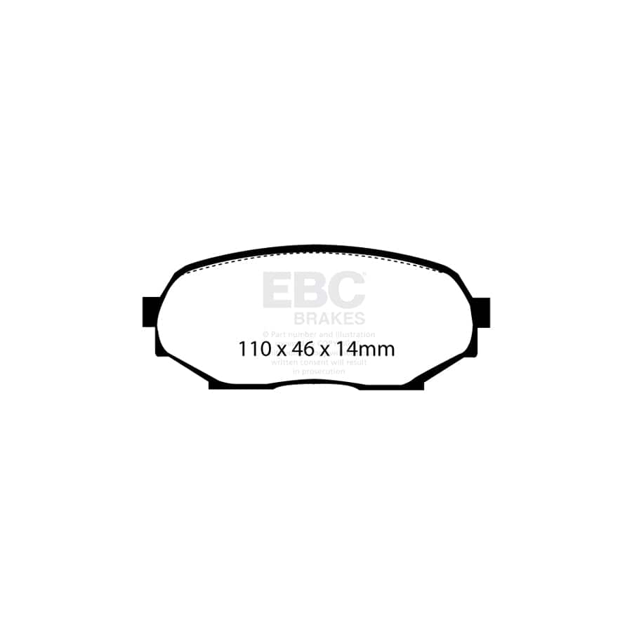 EBC PD03KF692 Mazda MX5 Mk1 Yellowstuff Front Brake Pad & Plain Disc Kit - Akebono Caliper 2 | ML Performance UK Car Parts