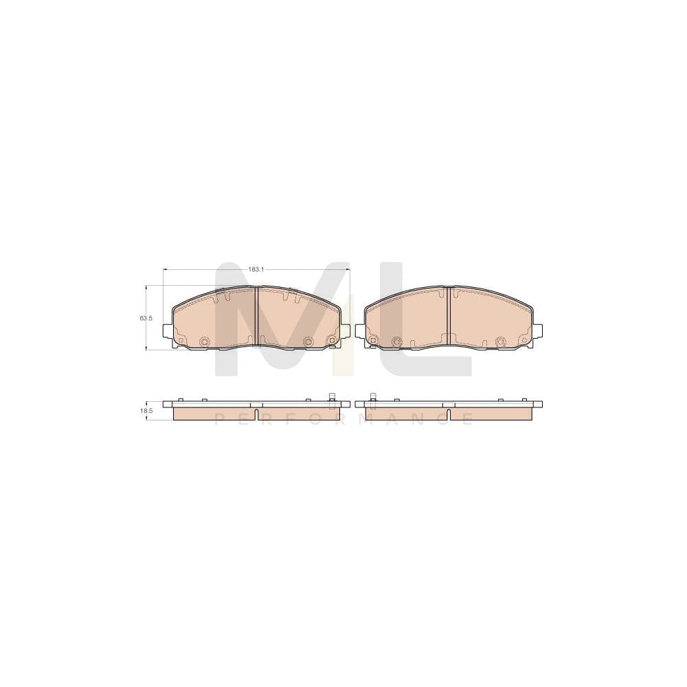 TRW Gdb1944 Brake Pad Set With Acoustic Wear Warning