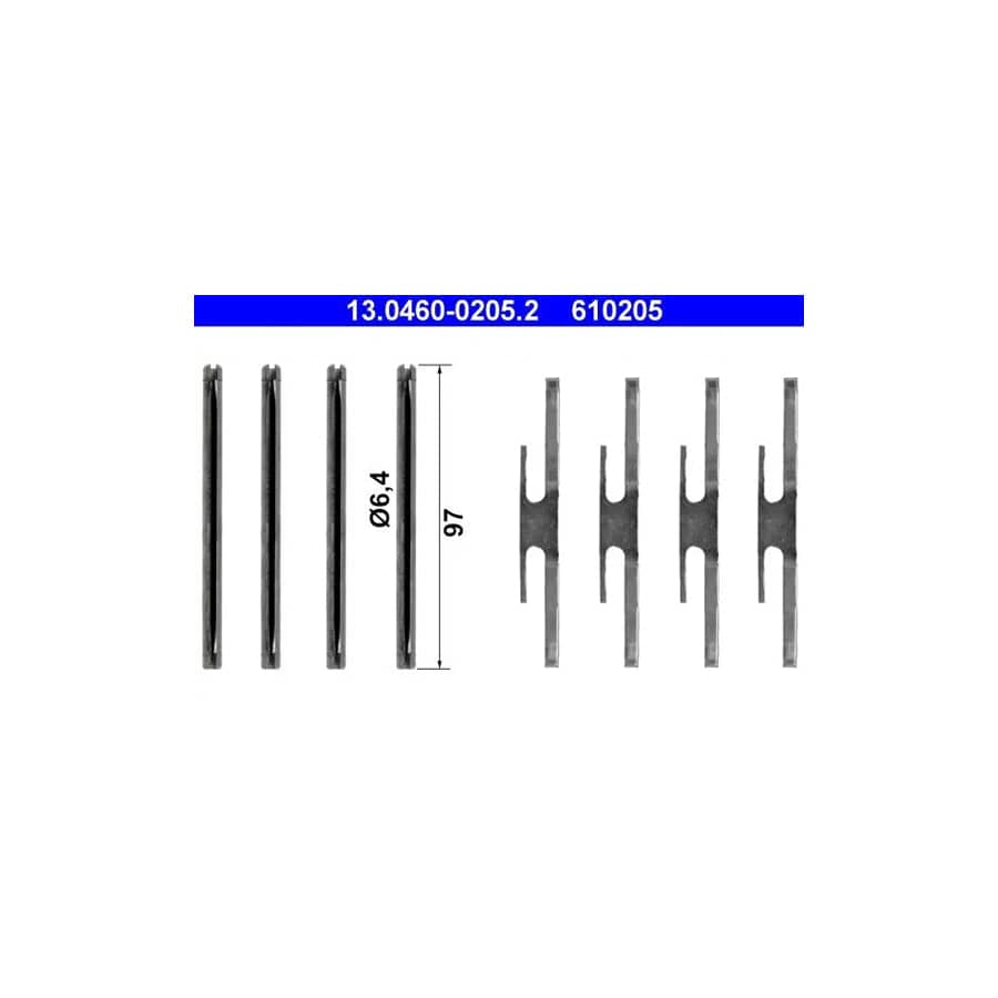 ATE 13.0460-0205.2 Accessory Kit, Disc Brake Pads