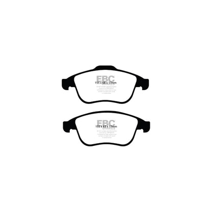 EBC PD08KF636 Renault Yellowstuff Front Brake Pad & USR Disc Kit - Girling/TRW Caliper 2 | ML Performance UK Car Parts