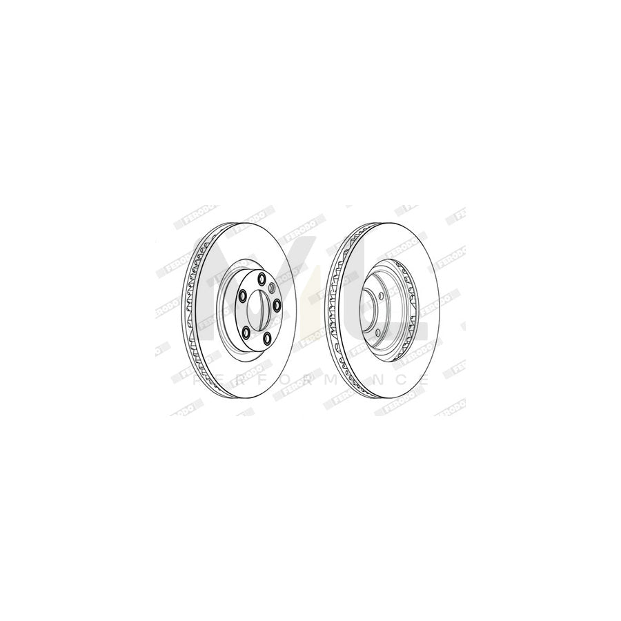 Ferodo DDF2019RC-1 Brake Disc Vented, Coated