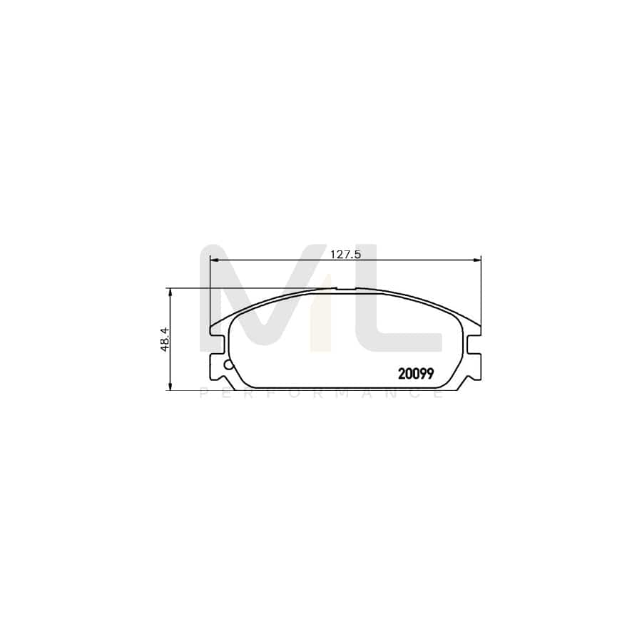 TEXTAR 2009901 Brake pad set with acoustic wear warning