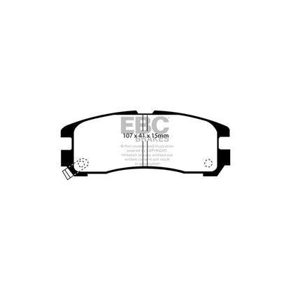 EBC PD01KR556 Mitsubishi Galant Greenstuff Rear Brake Pad & Plain Disc Kit - Akebono Caliper 2 | ML Performance UK Car Parts