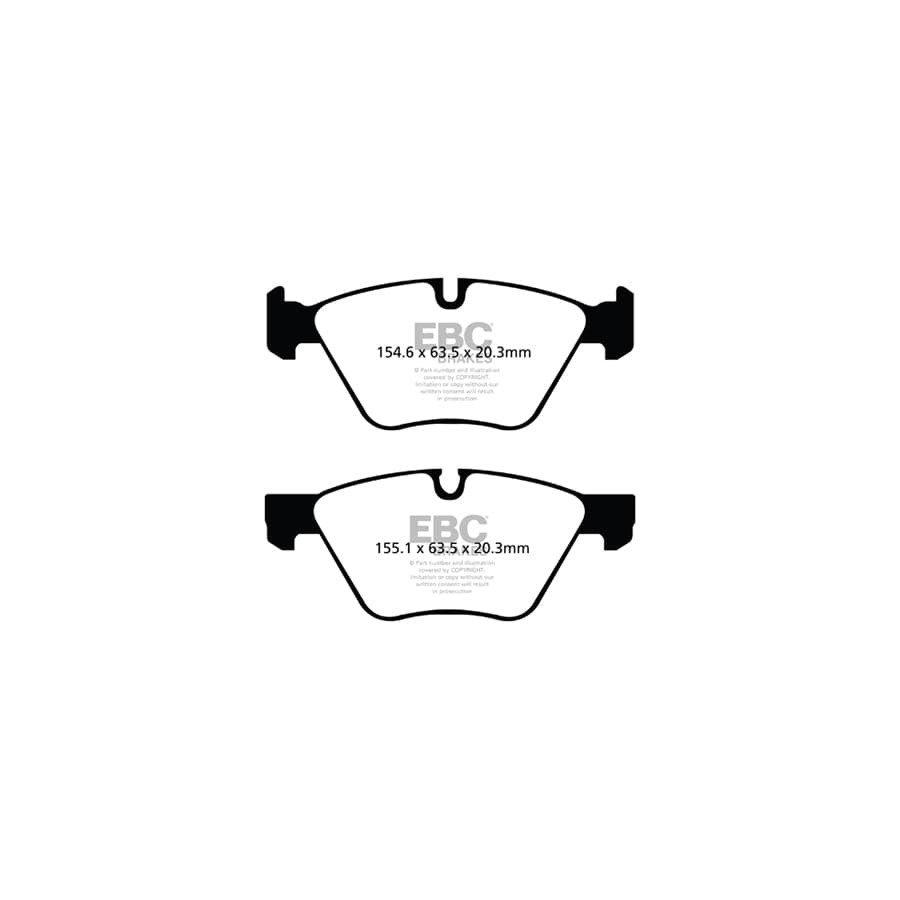 EBC PD07KF045 BMW E82 E88 Redstuff Front Brake Pad & USR Disc Kit - ATE Caliper 2 | ML Performance UK Car Parts