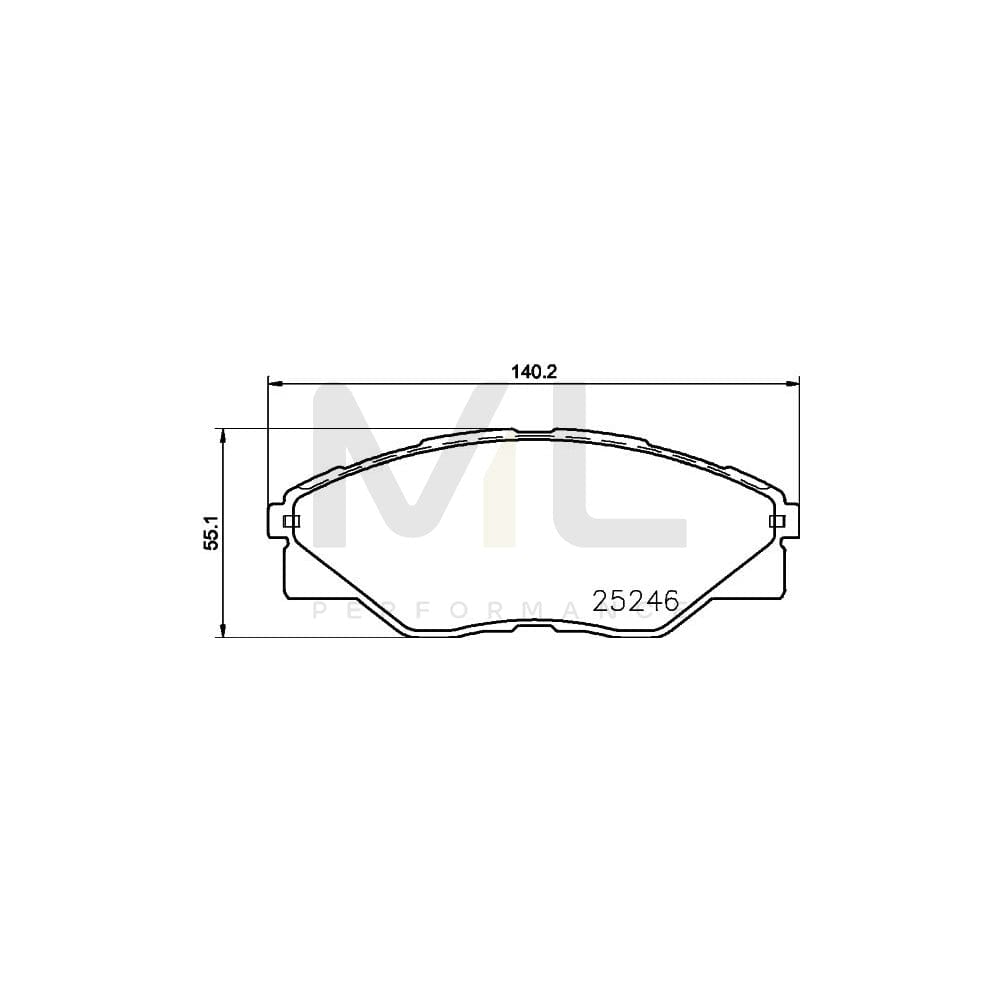 Hella 8DB 355 019-811 Brake Pad Set Not Prepared For Wear Indicator | ML Performance Car Parts