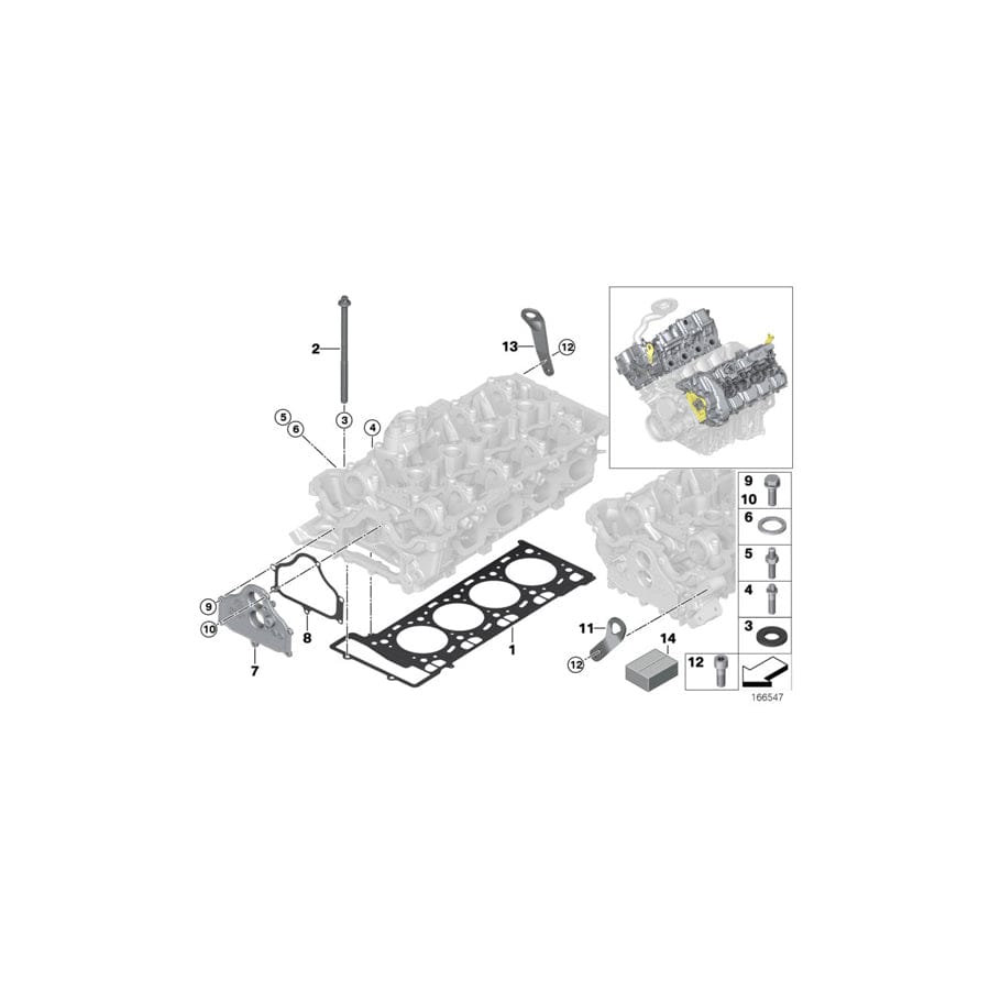 Genuine BMW 11127576665 E72 F02 E71 Shackle (Inc. 550iX, Hybrid 7 & Hybrid X6)