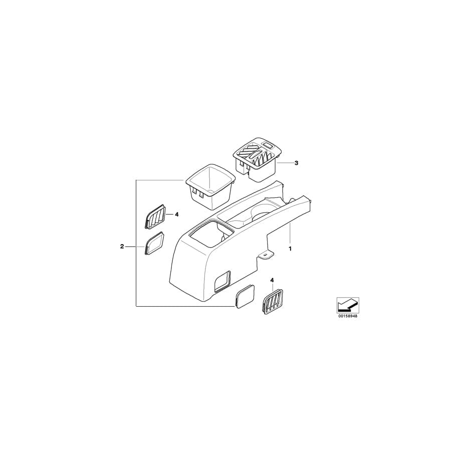 Genuine BMW 52309115741 F15 G05 E70 Grill, Air Discharge, Left (Inc. X5)
