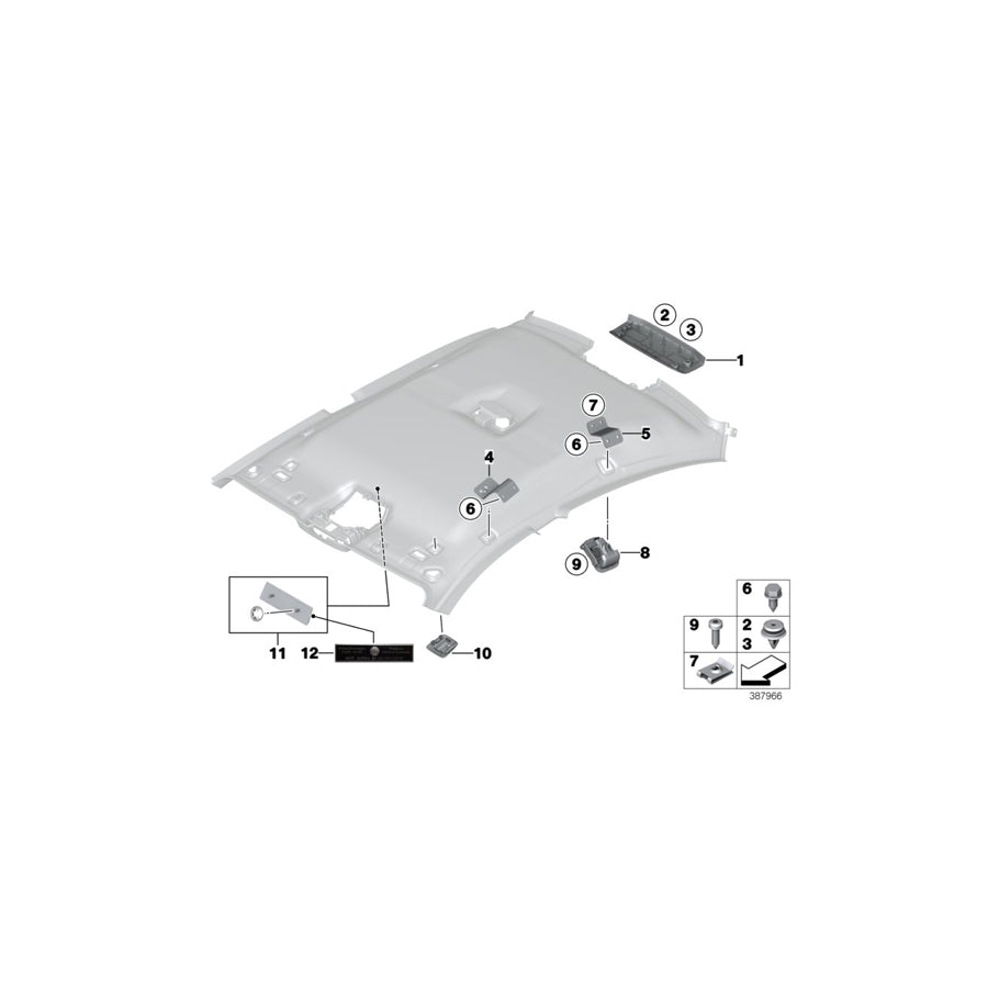 Genuine BMW 51448054088 Covering, Rear ALCANTARA ANTH. (Inc. 650iX, Alpina B6 & 650iX 4.0)