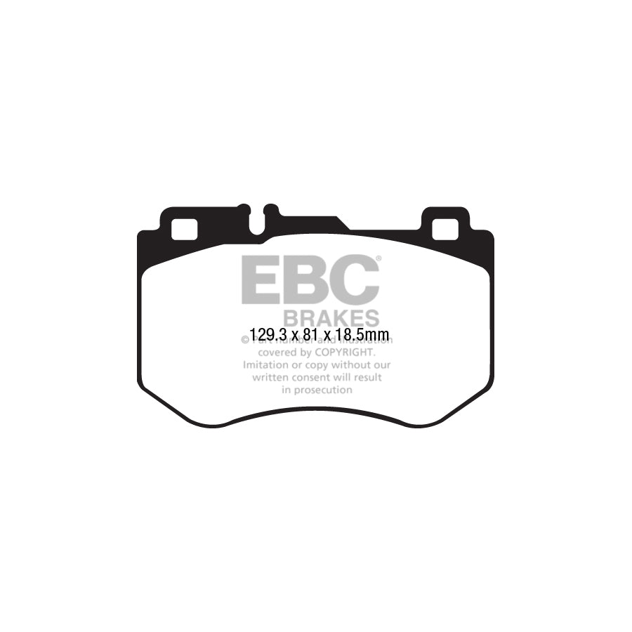 EBC PD02KF608 Mercedes-Benz W/S/C/A205 Redstuff Front Brake Pad & Plain Disc Kit - ATE Caliper 2 | ML Performance UK Car Parts