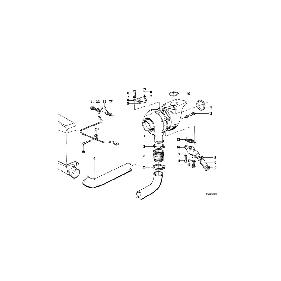 Genuine BMW 11421277652 E23 Flange (Inc. 745i)