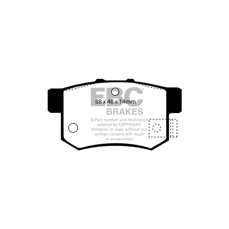 EBC PDKR375 Honda Ultimax Rear Brake Pad & Plain Disc Kit - Akebono Caliper (Inc. Accord & Prelude) 2 | ML Performance UK Car Parts