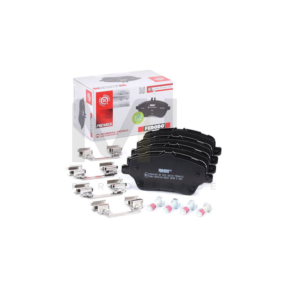 Ferodo Premier Eco Friction FDB4612 Brake Pad Set Not Prepared for Wear Indicator, With Accessories