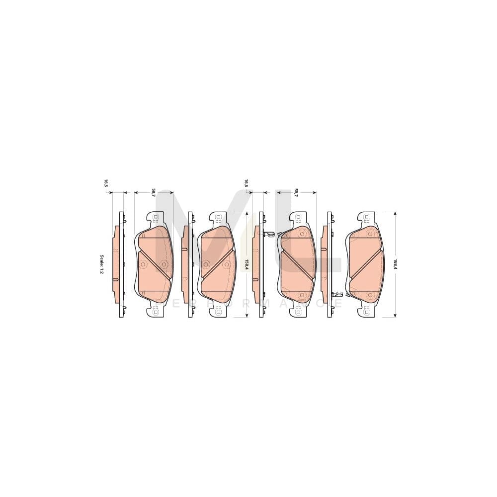 TRW Gdb3503 Brake Pad Set With Acoustic Wear Warning