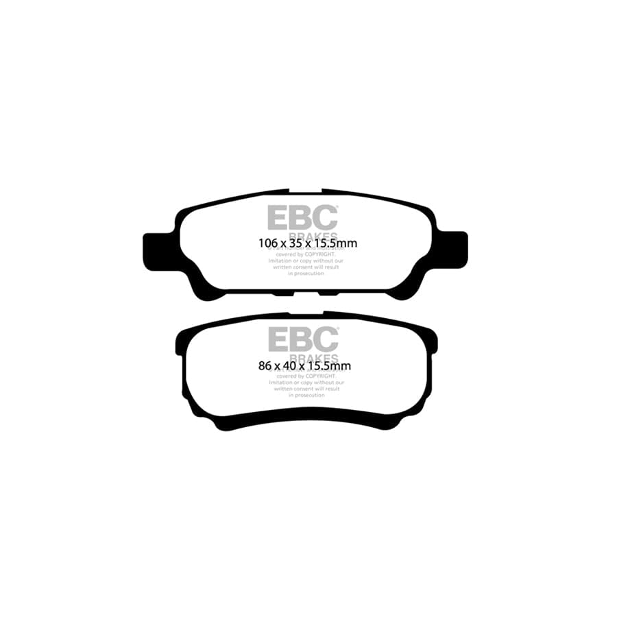 EBC PD01KR561 Mitsubishi Lancer Greenstuff Rear Brake Pad & Plain Disc Kit 2 | ML Performance UK Car Parts