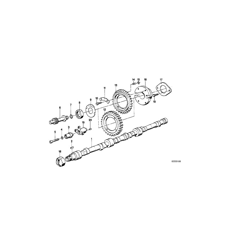Genuine BMW 11311271383 E24 E23 Camshaft (Inc. 633CSi, 635CSi & 735i)