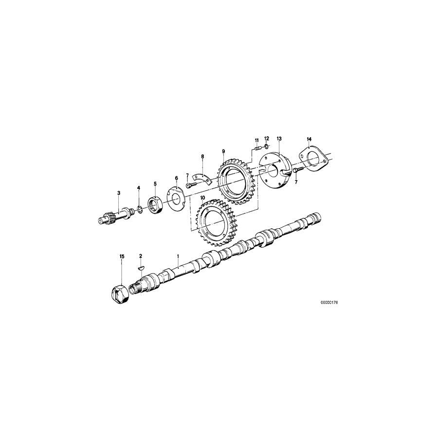 Genuine BMW 11311269448 E23 E28 E12 Camshaft (Inc. 728iS, 525i & 528i)