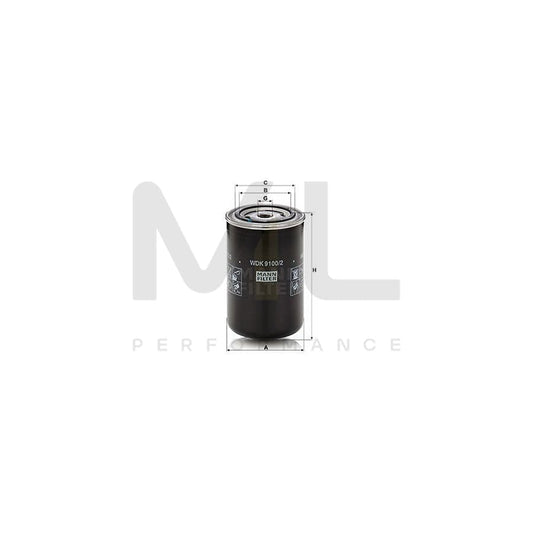 MANN-FILTER WDK 9100/2 Fuel filter Spin-on Filter