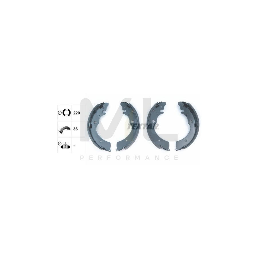 TEXTAR 91042300 Brake Shoe Set without handbrake lever