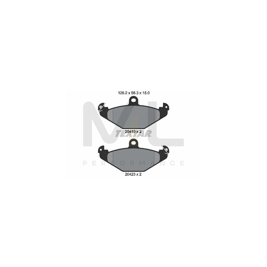 TEXTAR 2041001 Brake pad set not prepared for wear indicator