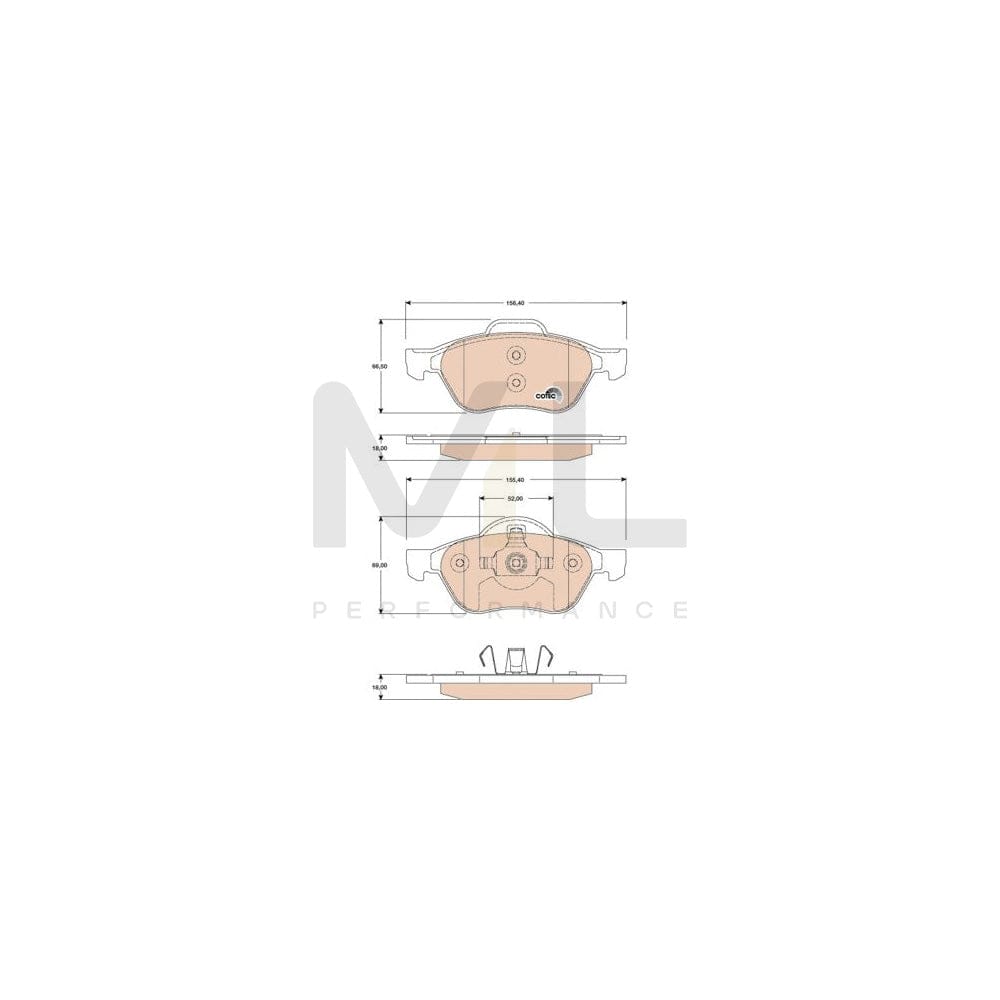 TRW Gdb1787 Brake Pad Set Not Prepared For Wear Indicator