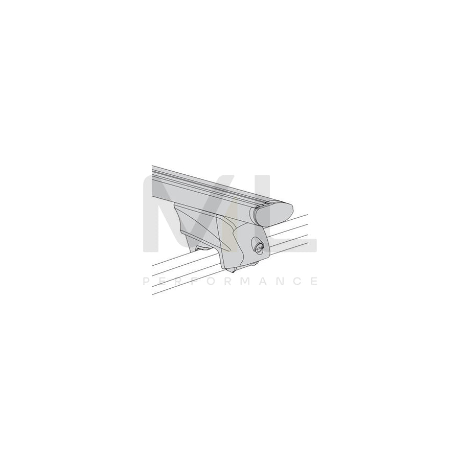 ATERA SIGNO, RTD 048510 Roof bars for open roof rails, 110 cm, 100 kg, Aluminium