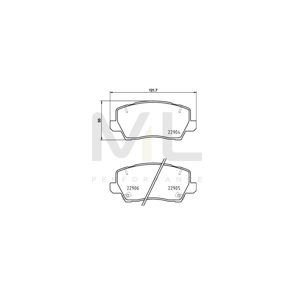 Hella 8DB 355 039-491 Brake Pad Set For Kia Picanto Iii (Ja) With Acoustic Wear Warning, With Accessories | ML Performance Car Parts