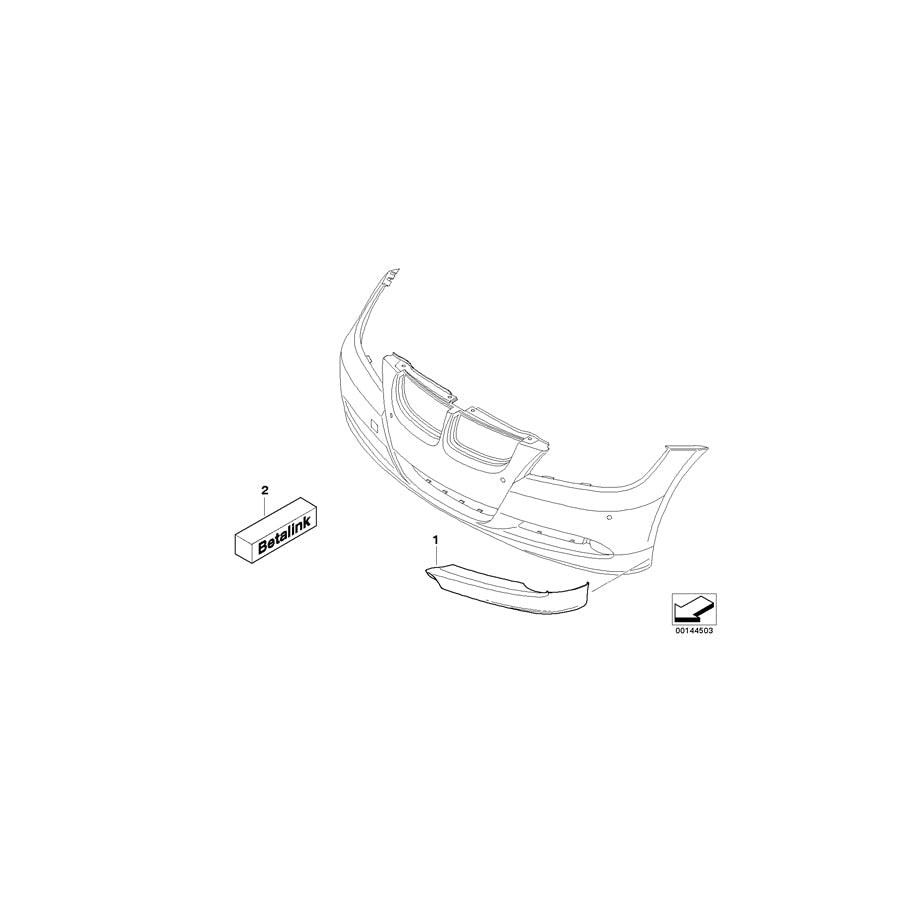 Genuine BMW 51190396348 E90 E91 Mounted Part Front Apron On Left CARBON 245G/M² (Inc. 335xi, 328i & 325xi)