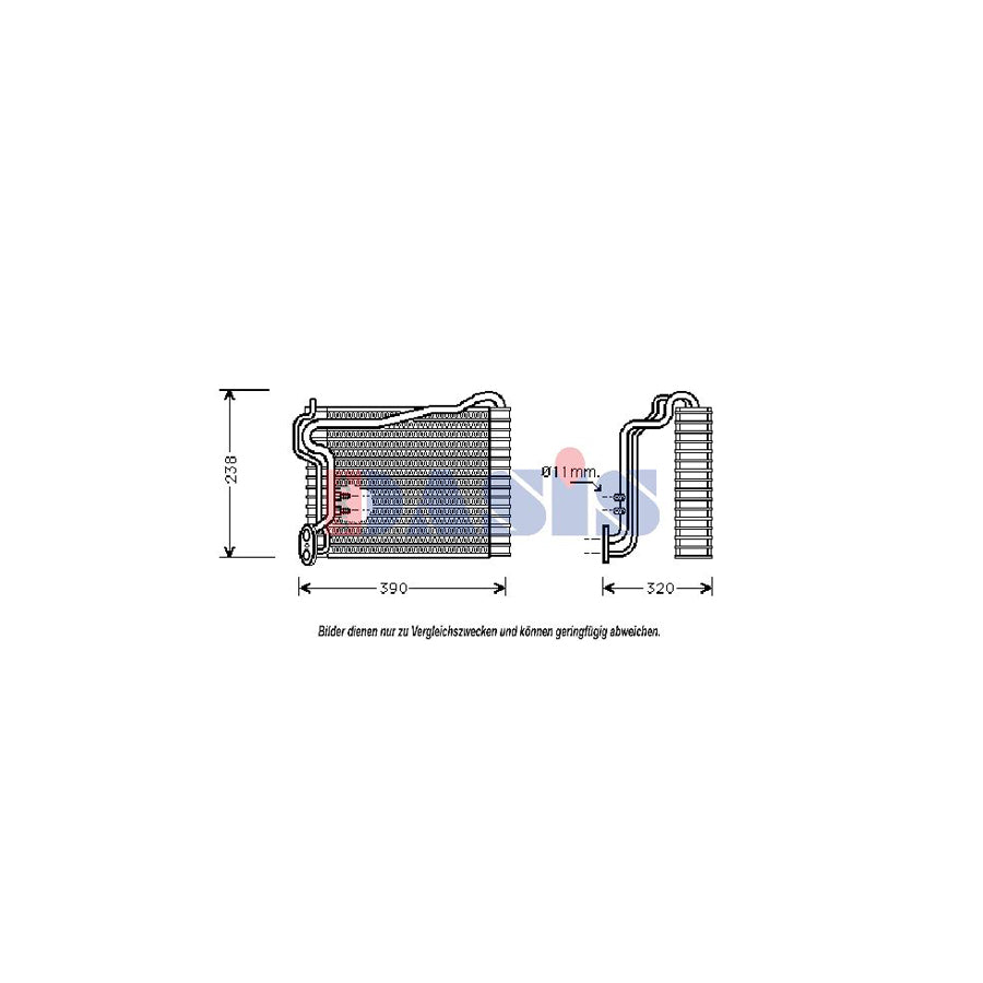 AKS Dasis 820500N Air Conditioning Evaporator