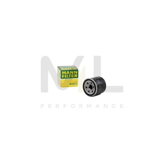 MANN-FILTER W 67/1 Oil Filter Spin-on Filter, with one anti-return valve