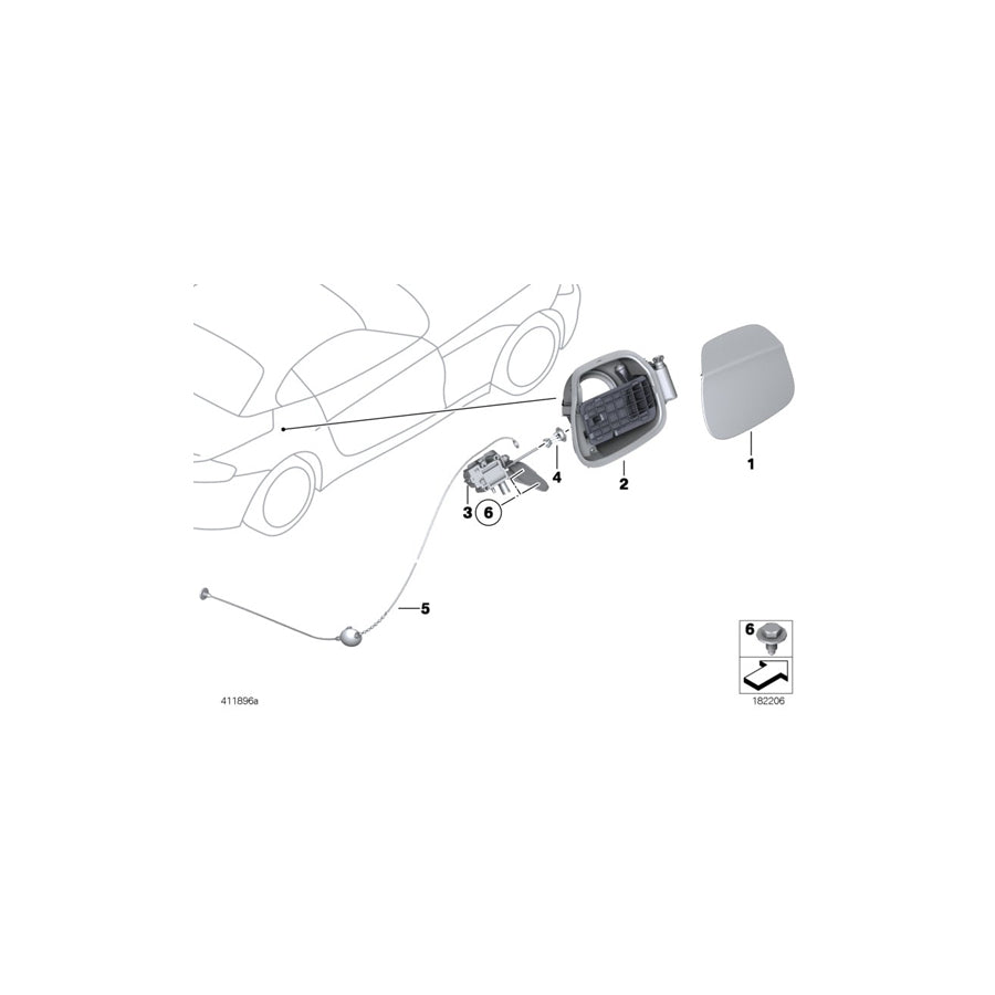 Genuine BMW 51177191283 E89 Fill-In Flap, Primed (Inc. Z4)