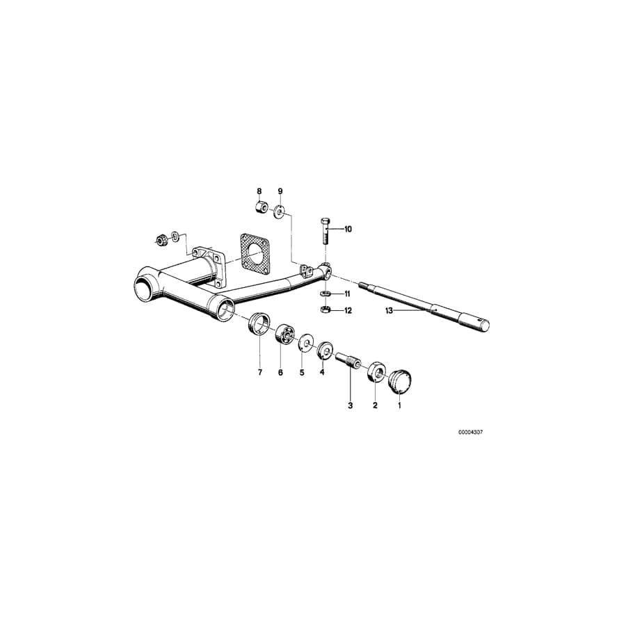 Genuine BMW 33411241728 Quick-Release Axle (Inc. R65LS)