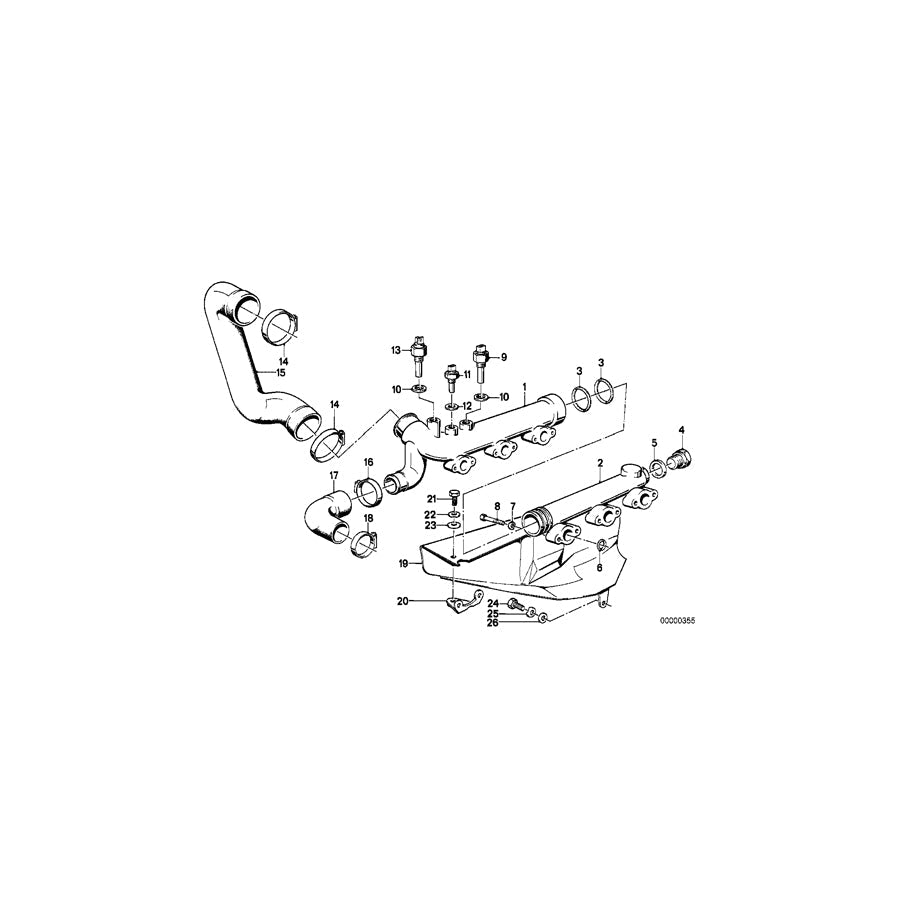 Genuine BMW 11531307210 E28 E24 Hose (Inc. M5 & M635CSi)