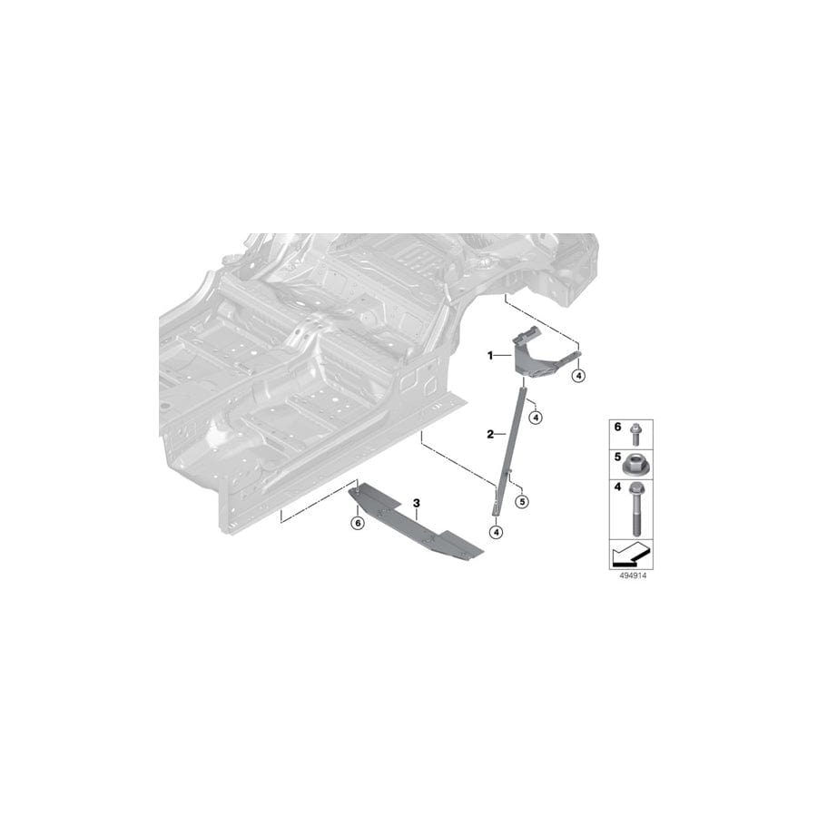 Genuine BMW 51617439405 G14 Torsion Link, Rear Left (Inc. M850iX, 840iX & 840dX)