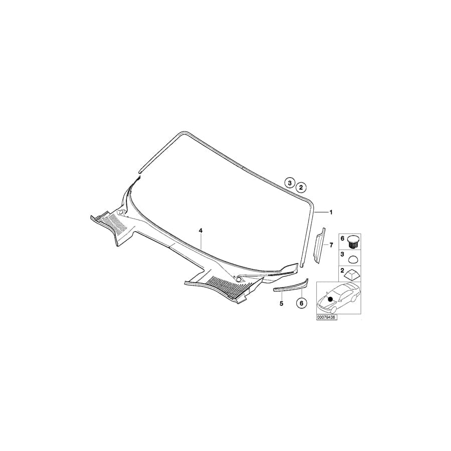 Genuine BMW 51337025723 E52 Cover, Column A, Left (Inc. ALPINA V8 & Z8)