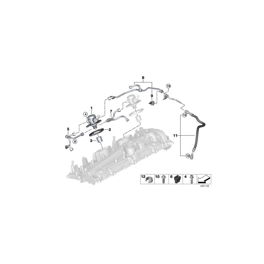 Genuine BMW 13538089949 High Pressure Pipe (Inc. X3 M & X4 M)