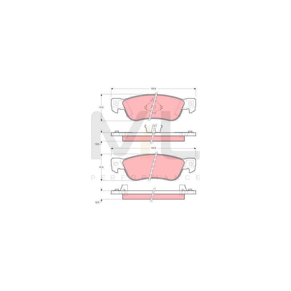TRW Gdb768 Brake Pad Set With Acoustic Wear Warning