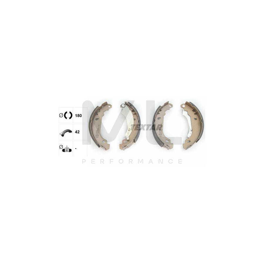 TEXTAR 91053700 Brake Shoe Set with handbrake lever