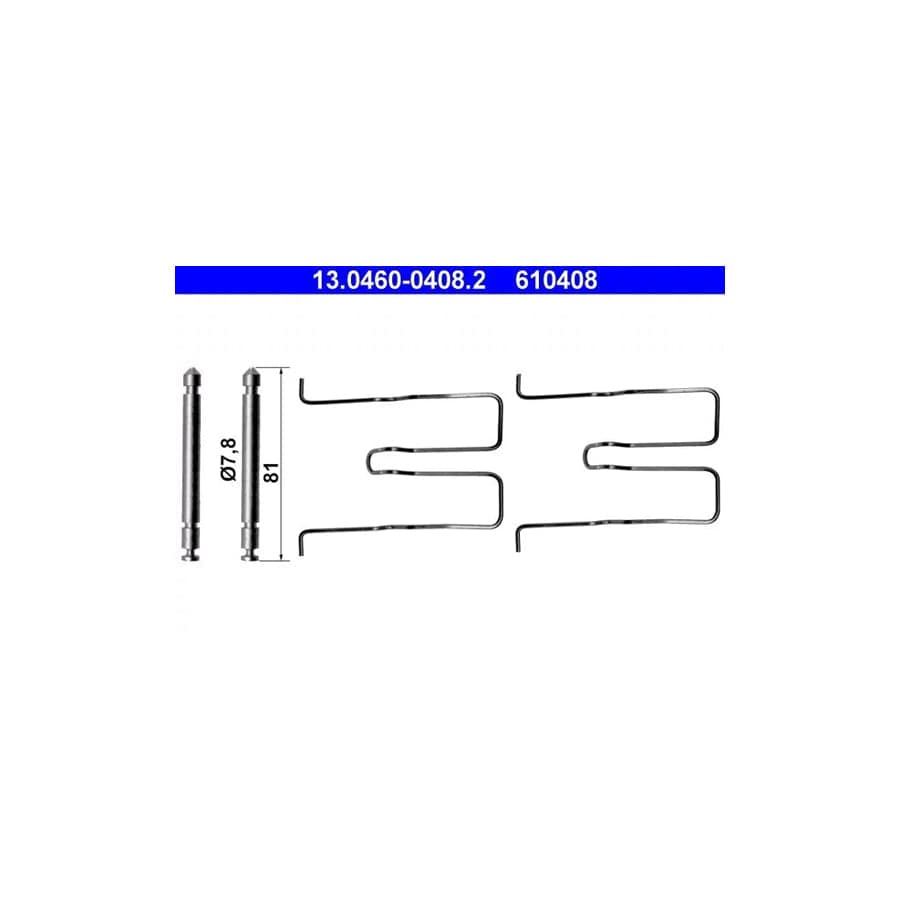 ATE 13.0460-0408.2 Accessory Kit, Disc Brake PaDS for Citroen CX